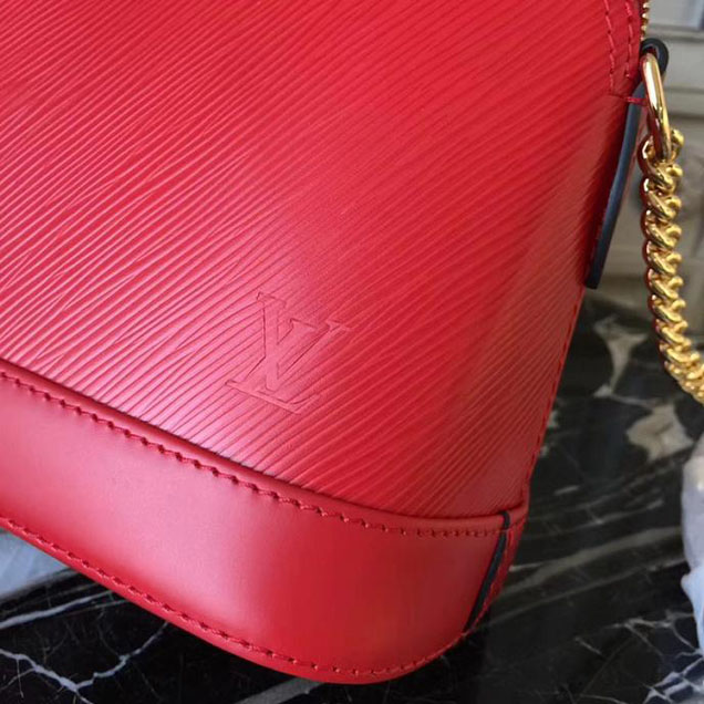 Сумка Louis Vuitton Epi Leather Alma Mini M51404 "Red" фото № 9