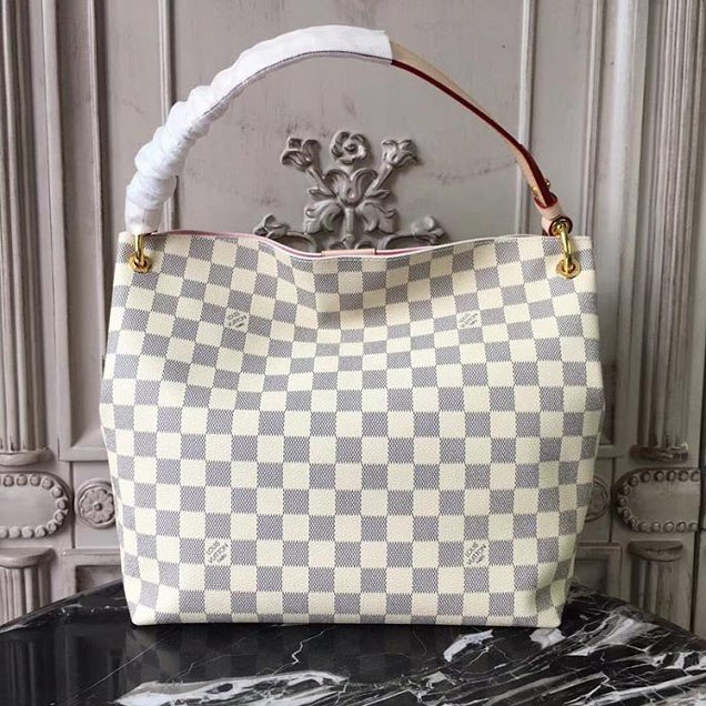 Сумка Louis Vuitton Damier Azur Canvas Graceful PM N42249 "White" фото № 3