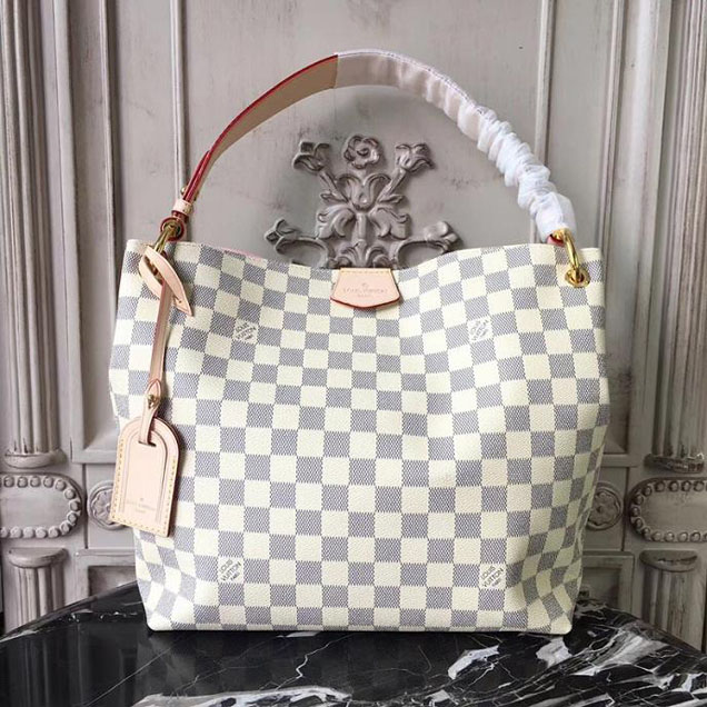 Сумка Louis Vuitton Damier Azur Canvas Graceful PM N42249 "White" фото № 2