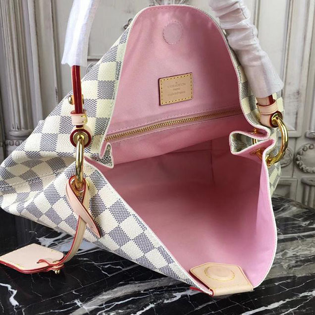 Сумка Louis Vuitton Damier Azur Canvas Graceful PM N42249 "White" фото № 6