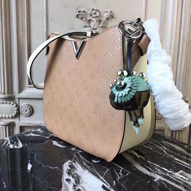 Сумка Louis Vuitton Monogram Empreinte Leather Very Hobo M53347 "Beige" фото № 3