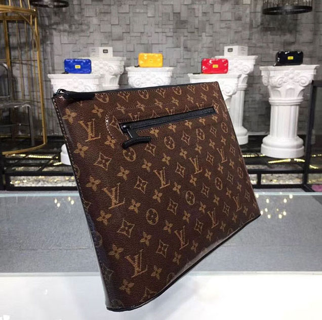 Клатч Louis Vuitton Monogram Glaze Pochette Cosmos M63271 "Brown" фото № 3
