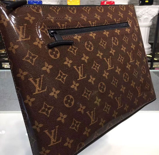 Клатч Louis Vuitton Monogram Glaze Pochette Cosmos M63271 "Brown" фото № 5