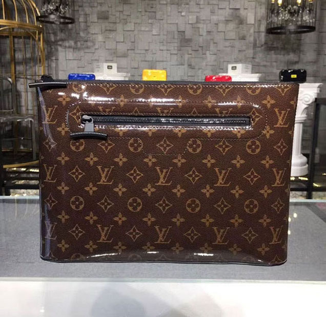 Клатч Louis Vuitton Monogram Glaze Pochette Cosmos M63271 "Brown" фото № 2