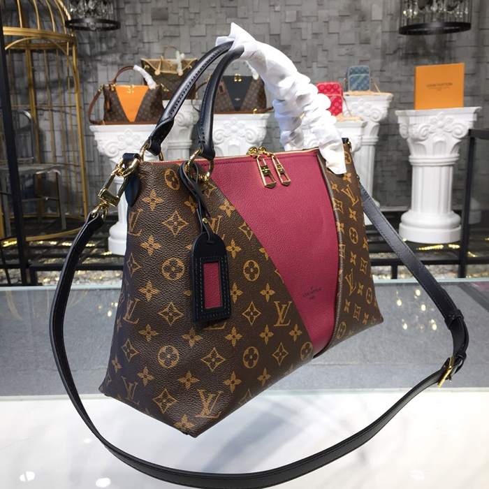 Сумка Louis Vuitton V Tote MM M43949 Monogram Canvas Bordeaux "Brown" фото № 3