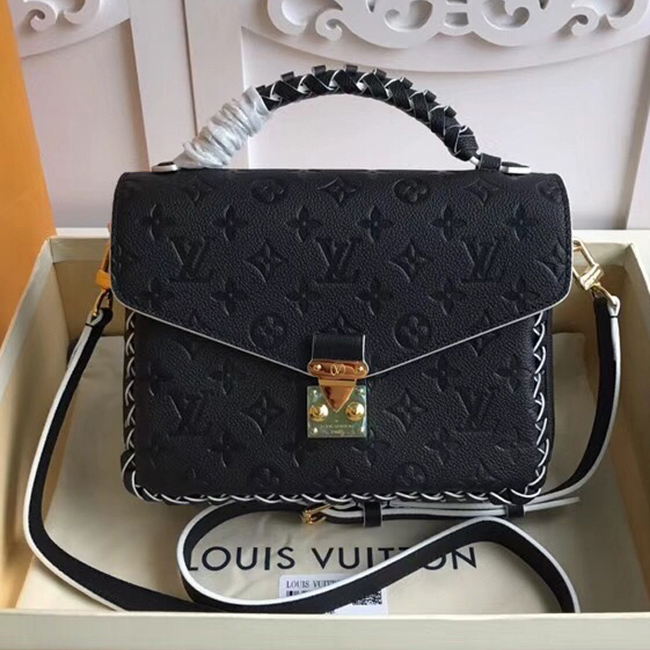 Сумка Louis Vuitton M43942 Pochette Metis Monogram Empreinte Leather "Black" фото № 2