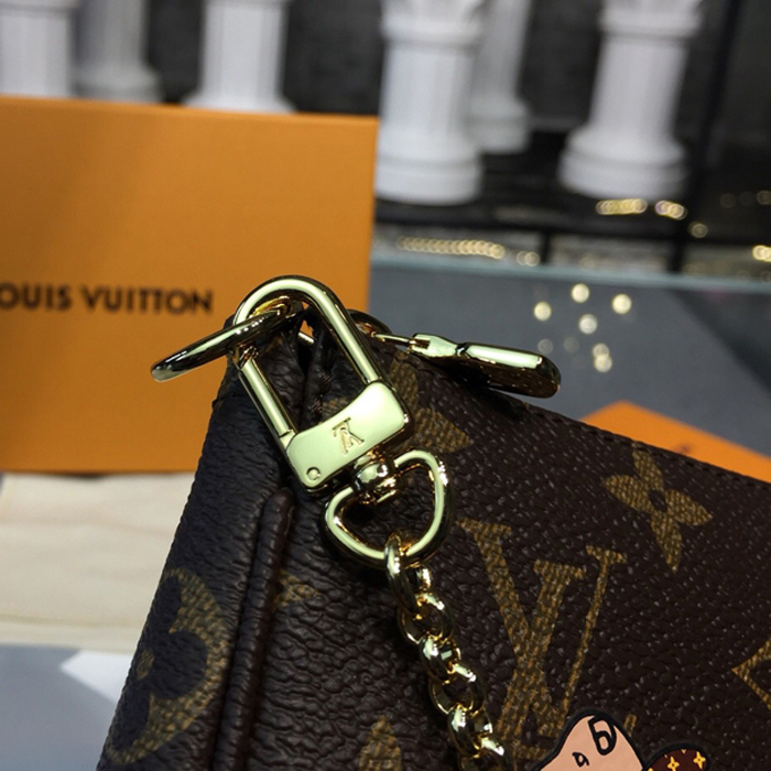 Сумка Louis Vuitton Mini Pochette Accessoires M67769 Monogram Canvas "Brown" фото № 5