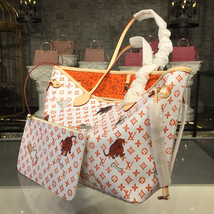 Сумка Louis Vuitton Neverfull MM M44459 Monogram Canvas "White" фото № 3