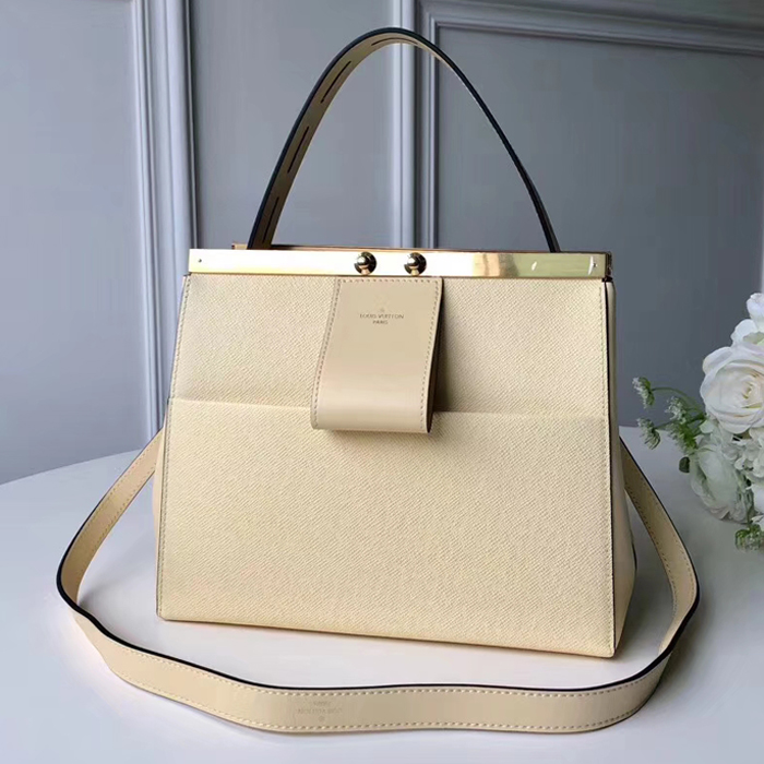 Сумка Louis Vuitton City Frame M52719 Taiga Leather Banane Light Yellow "Beige" фото № 2