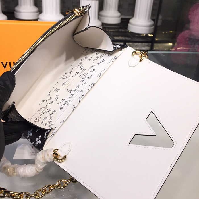 Клатч Louis Vuitton Twist Chain Wallet M63888 Monogram Canvas "Black" фото № 8