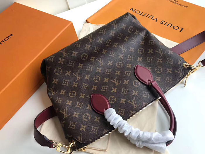 Сумка Louis Vuitton Flower Zipped Tote MM M44348 Monogram Canvas Bordeaux Red "Brown" фото № 5