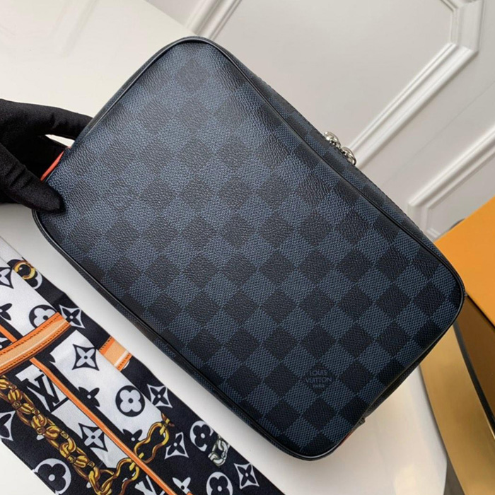 Косметичка Louis Vuitton Toilet Pouch GM N60245 Damier Cobalt Canvas "Navy Blue" фото № 3