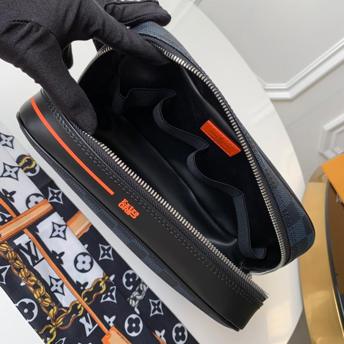 Косметичка Louis Vuitton Toilet Pouch GM N60245 Damier Cobalt Canvas "Navy Blue" фото № 9