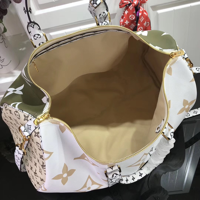 Сумка Louis Vuitton Keepall Bandouliere 50 M44590 Monogram Coated Canvas Khaki "Green" фото № 8