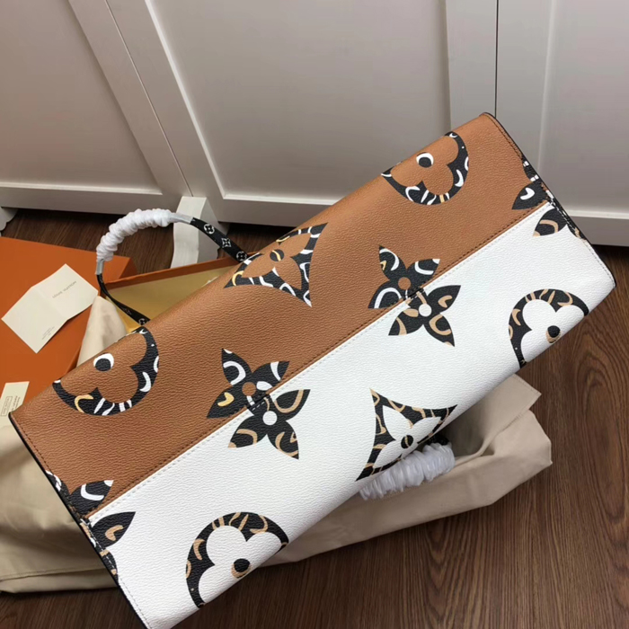 Сумка Louis Vuitton Onthego M44675 Monogram Coated Canvas Brown "White" фото № 6