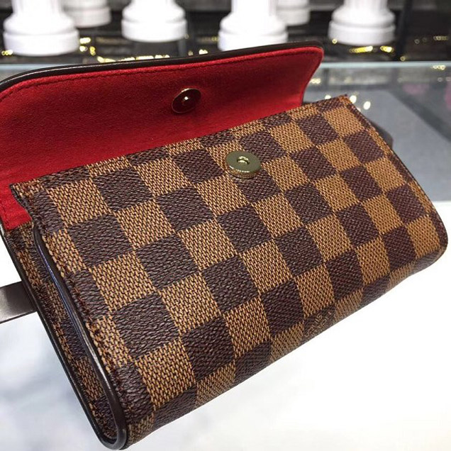 Сумка Louis Vuitton Damier Ebene Canvas Bumbag N51856 2017 "Brown" фото № 7