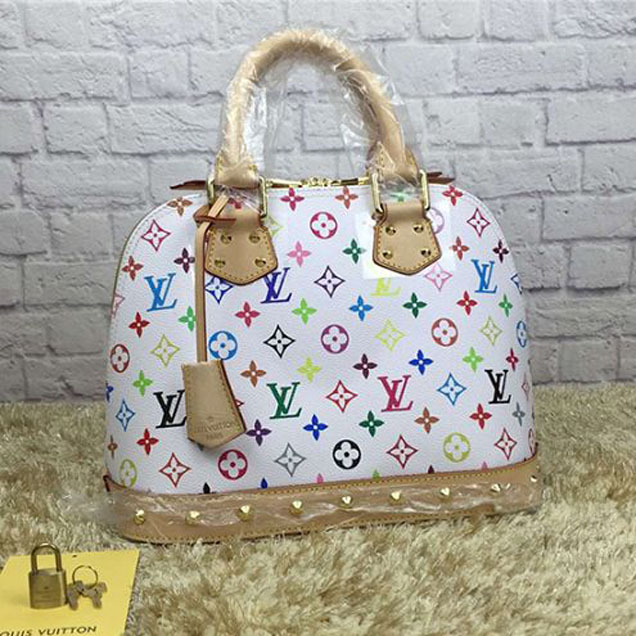 Сумка Louis Vuitton M40443 Alma PM Tote Bag Monogram Multicolore Canvas "White" фото № 2
