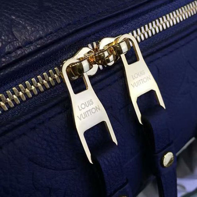 Сумка Louis Vuitton M40792 Speedy 25 Tote Bag Monogram Empreinte Leather "Navy Blue" фото № 5