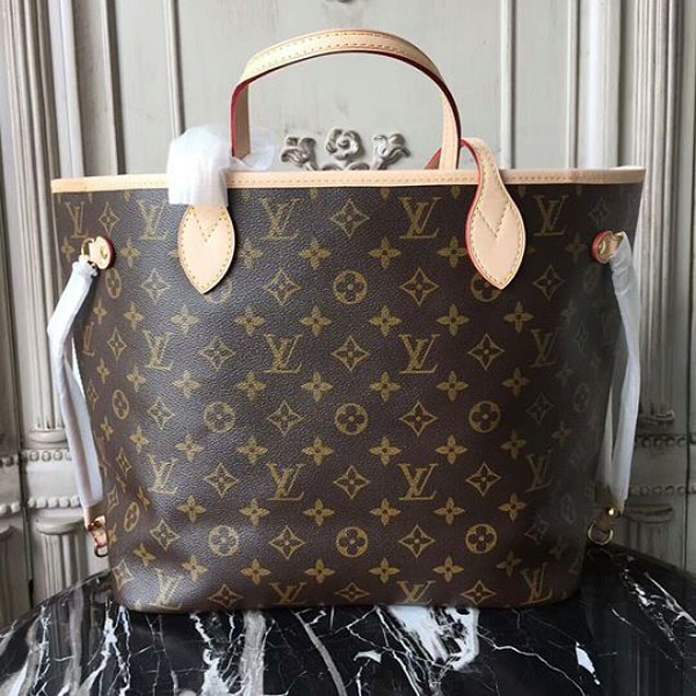Сумка Louis Vuitton M41178 Neverfull MM Shoulder Bag Monogram Canvas "Brown" фото № 4