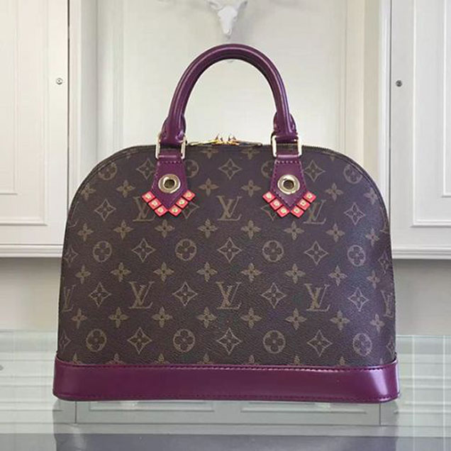 Сумка Louis Vuitton M41662 Alma PM Totem Tote Bag Monogram Canvas "Brown" фото № 3