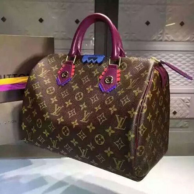 Сумка Louis Vuitton M41666 Speedy 30 Totem Tote Bag Monogram Canvas "Brown" фото № 3