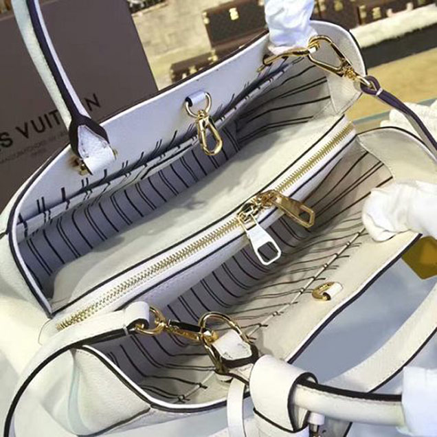 Сумка Louis Vuitton M41698 Montaigne MM Tote Bag Monogram Empreinte Leather "White" фото № 9