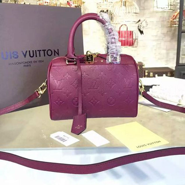 Сумка Louis Vuitton M43500 Speedy Bandouliere 20 Tote Bag Monogram Empreinte Leather "Purple" фото № 2