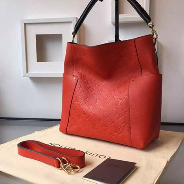 Сумка Louis Vuitton M50074 Bagatelle Hobo Bag Monogram Empreinte Leather "Orange" фото № 3