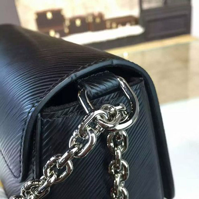 Сумка Louis Vuitton M50282 Twist MM Shoulder Bag Epi Leather "Black" фото № 6