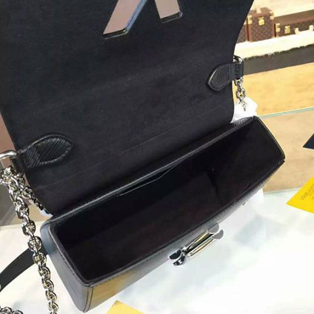 Сумка Louis Vuitton M50282 Twist MM Shoulder Bag Epi Leather "Black" фото № 9