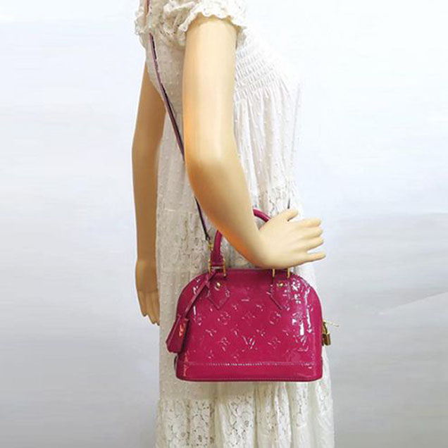 Сумка Louis Vuitton M50565 Alma BB Tote Bag Monogram Vernis "Purple" фото № 10