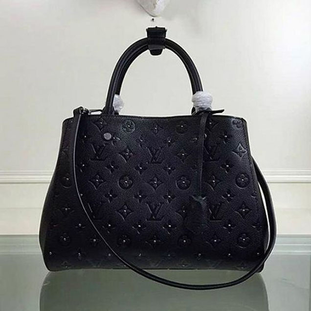 Сумка Louis Vuitton M50665 Montaigne BB Tote Bag Monogram Empreinte Leather "Black" фото № 2