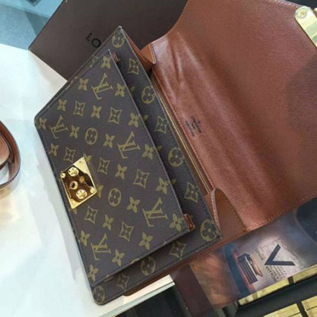 Сумка Louis Vuitton M51185 Monceau Crossbody Bag Monogram Canvas "Brown" фото № 8