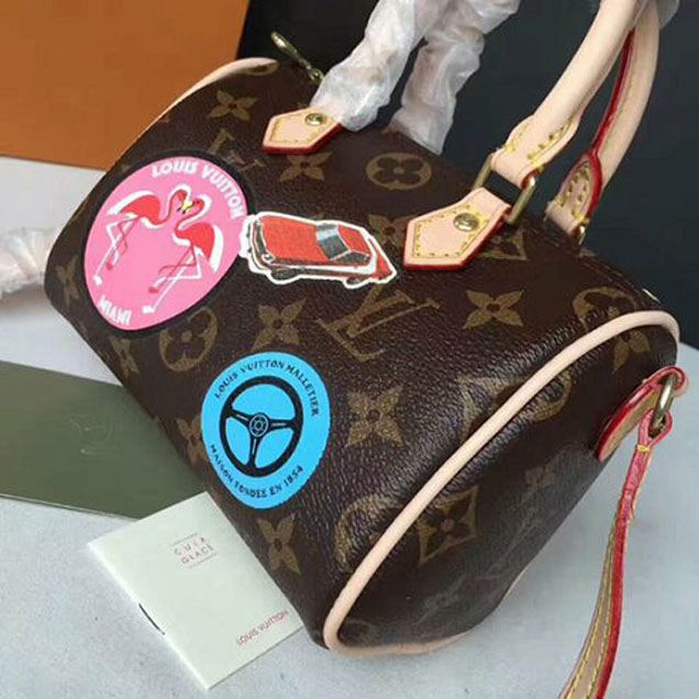 Сумка Louis Vuitton M62208 Nano Speedy Crossbody Bag Monogram Canvas "Brown" фото № 5