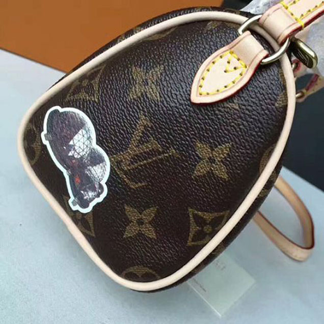 Сумка Louis Vuitton M62208 Nano Speedy Crossbody Bag Monogram Canvas "Brown" фото № 6