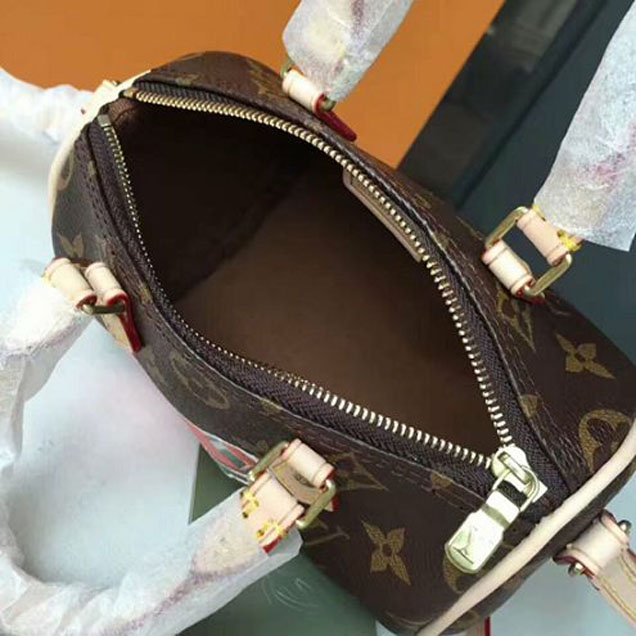 Сумка Louis Vuitton M62208 Nano Speedy Crossbody Bag Monogram Canvas "Brown" фото № 9