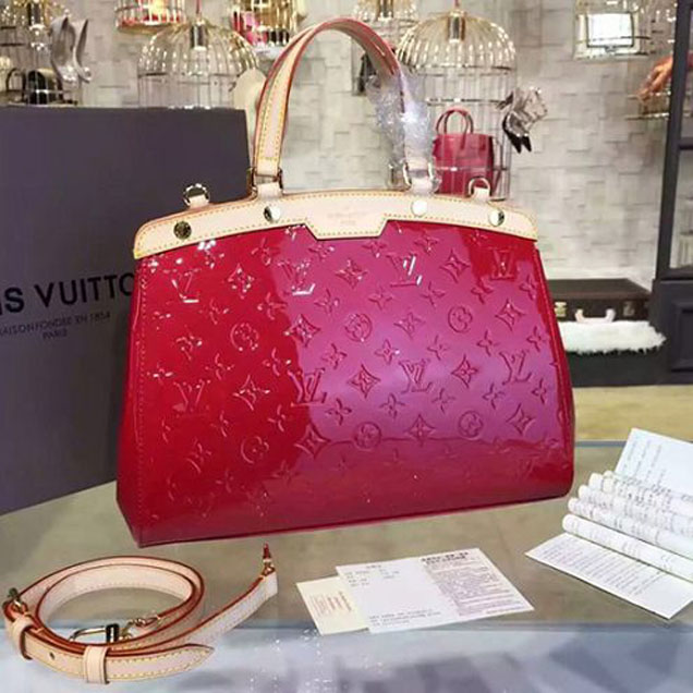 Сумка Louis Vuitton M90179 Brea MM Tote Bag Monogram Vernis "Red" фото № 2