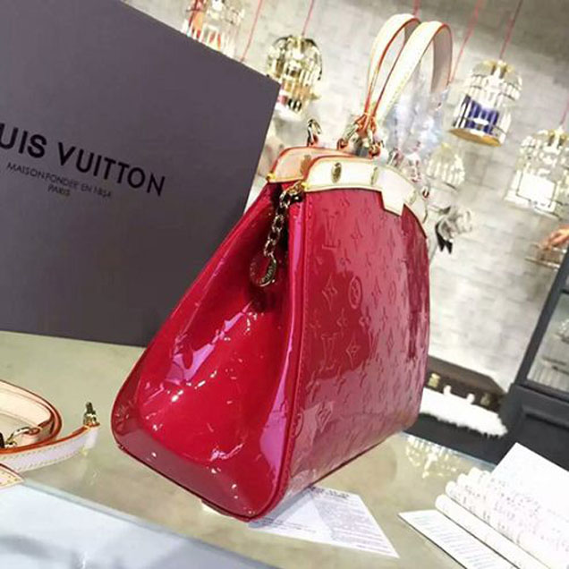 Сумка Louis Vuitton M90179 Brea MM Tote Bag Monogram Vernis "Red" фото № 3