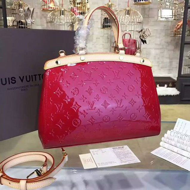 Сумка Louis Vuitton M90179 Brea MM Tote Bag Monogram Vernis "Red" фото № 4