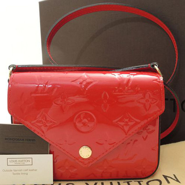 Сумка Louis Vuitton M90282 Mini Sac Lucie Crossbody Bag Monogram Vernis "Red" фото № 9