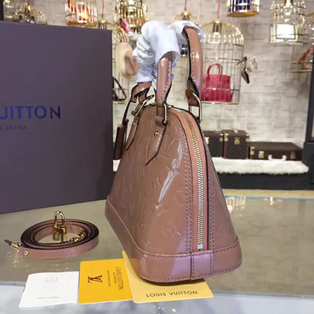 Сумка Louis Vuitton M91585 Alma BB Tote Bag Monogram Vernis "Beige" фото № 3