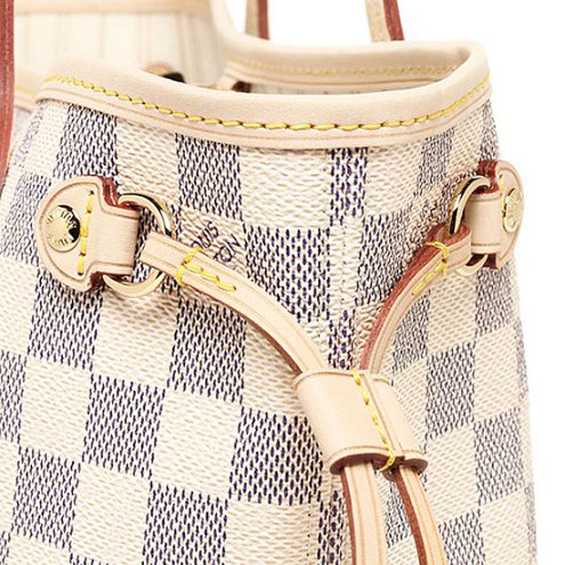 Сумка Louis Vuitton N41362 Neverfull PM Shoulder Bag Damier Azur Canvas "White" фото № 7