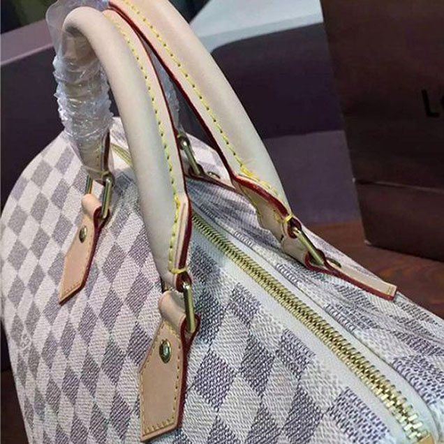 Сумка Louis Vuitton N41369 Speedy 35 Tote Bag Damier Azur Canvas "White" фото № 5