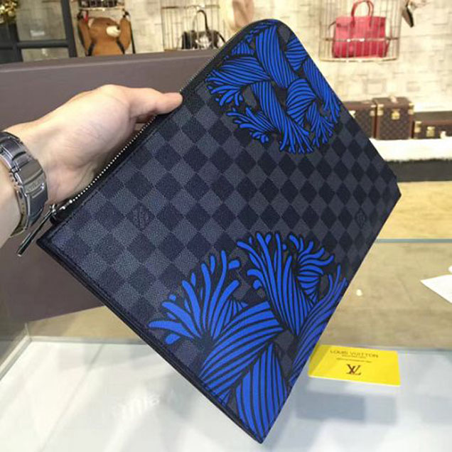 Клатч Louis Vuitton N41685 Pochette Jour GM Damier Graphite Canvas "Graphite" фото № 3