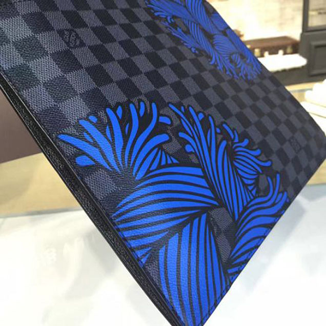 Клатч Louis Vuitton N41685 Pochette Jour GM Damier Graphite Canvas "Graphite" фото № 6