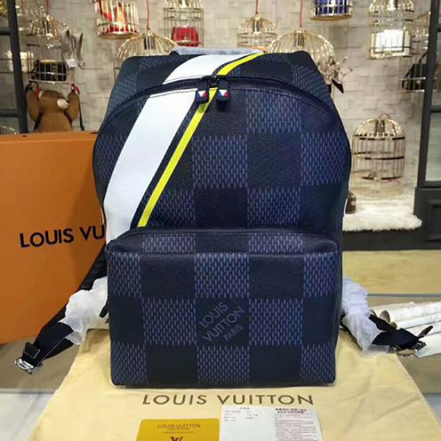 Рюкзак Louis Vuitton N44005 Apollo Backpack Damier Cobalt Canvas "Navy Blue" фото № 2