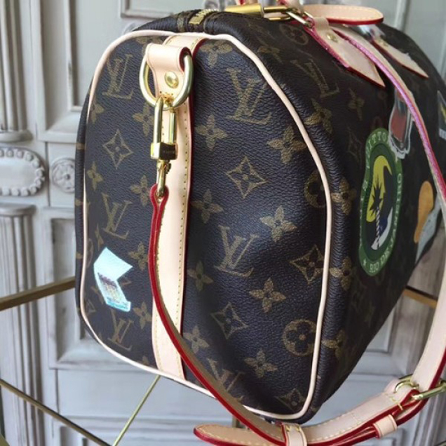 Сумка Louis Vuitton M41046 Speedy Bandouliere 30 My World Tour Tote Bag Monogram Canvas "Brown" фото № 5