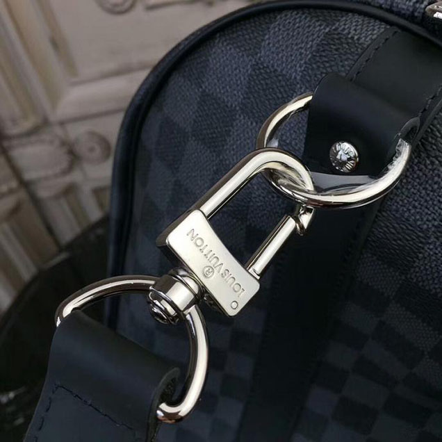 Сумка Louis Vuitton Keepall 45 Bandouliere N41057 Damier Graphite Stickers "Graphite" фото № 8