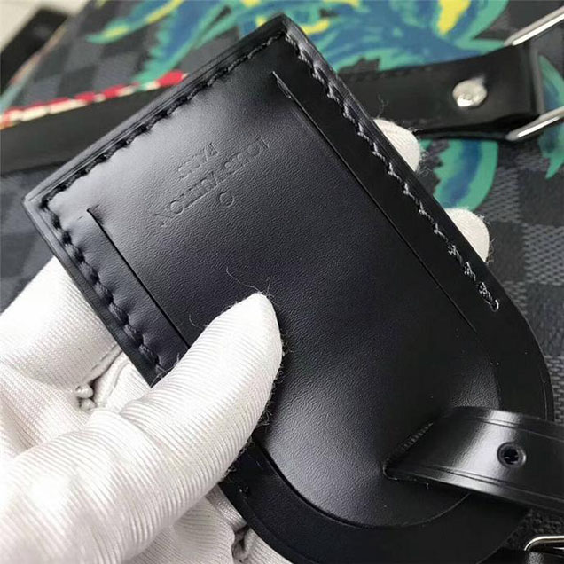 Сумка Louis Vuitton Damier Cobalt Canvas Keepall Bandouliere 45 N50002 "Navy Blue" фото № 10