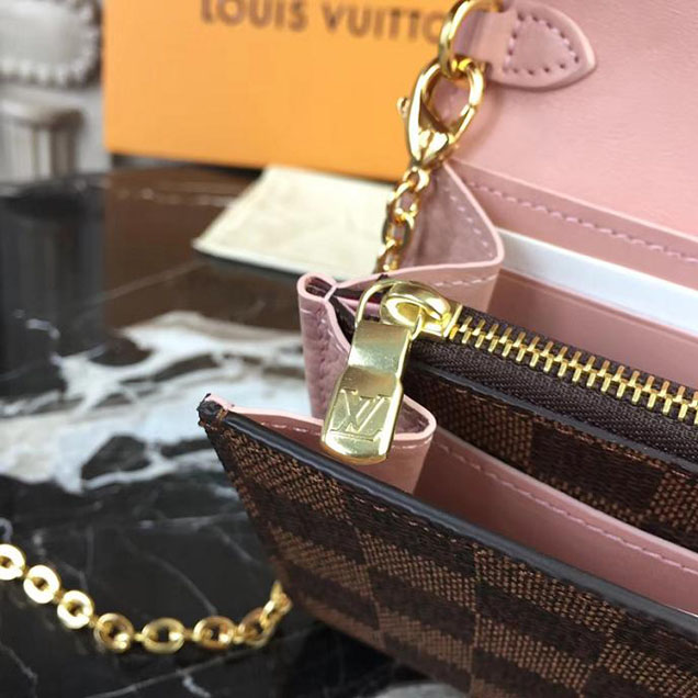 Кошелек Louis Vuitton Damier Ebene Canvas Croisette Wallet N61273 "Brown" фото № 9